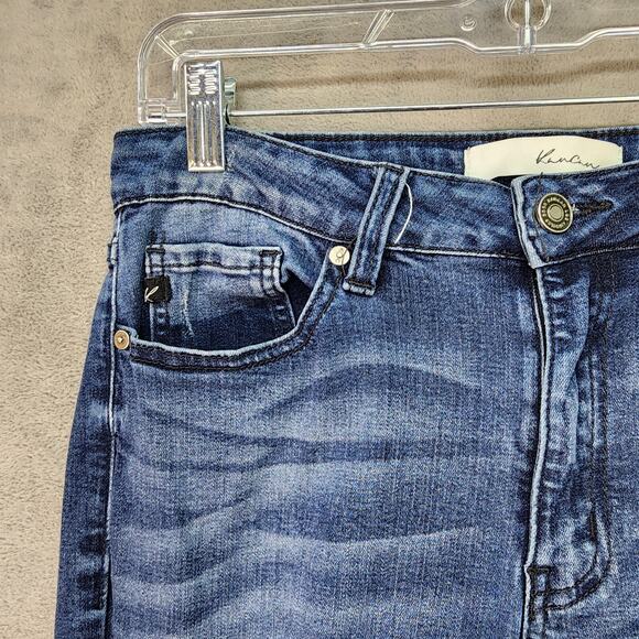 Kancan Denim Jeans Womens 9/28 Blue Stretchy Cotton Distressed Zip Fly Casual - Picture 6 of 12